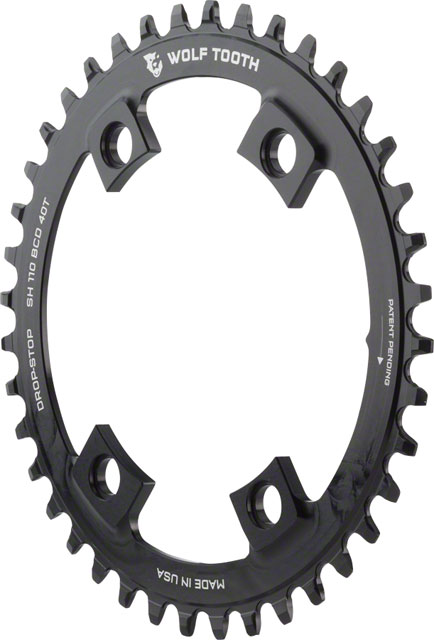 Wolf Tooth Components 38T Drop-Stop Chainring for Shimano Road 110