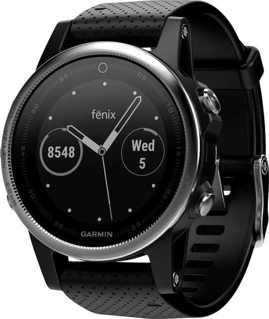 Garmin Fenix 5S Multisport GPS Watch Silver/Black 753759177362| eBay