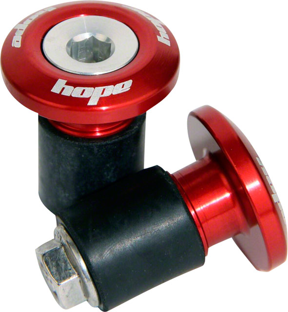 Hope Grip Doctor Aluminum Bicycle Bar End Plugs Red Road