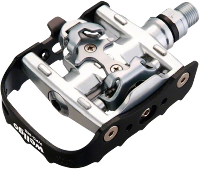 Wellgo WPD-95B Clipless/Clip Pedals Black/Silver | eBay