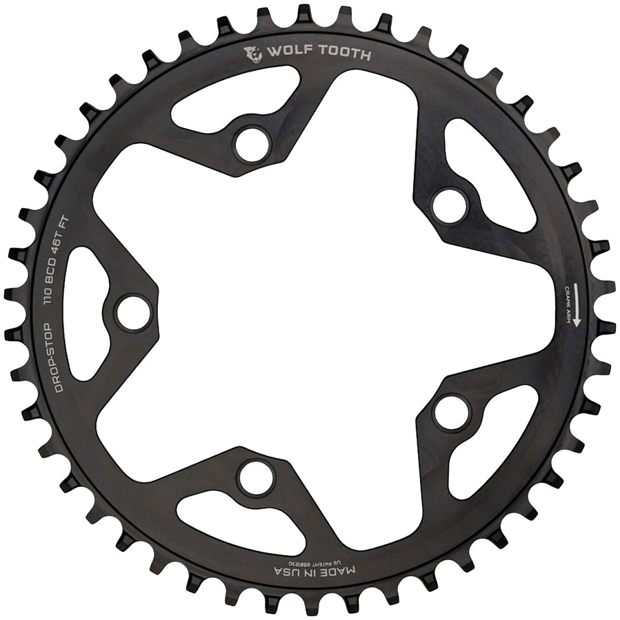Wolf Tooth Components 5x110BCD CX/Road (Flat Top) Chainring, 36T