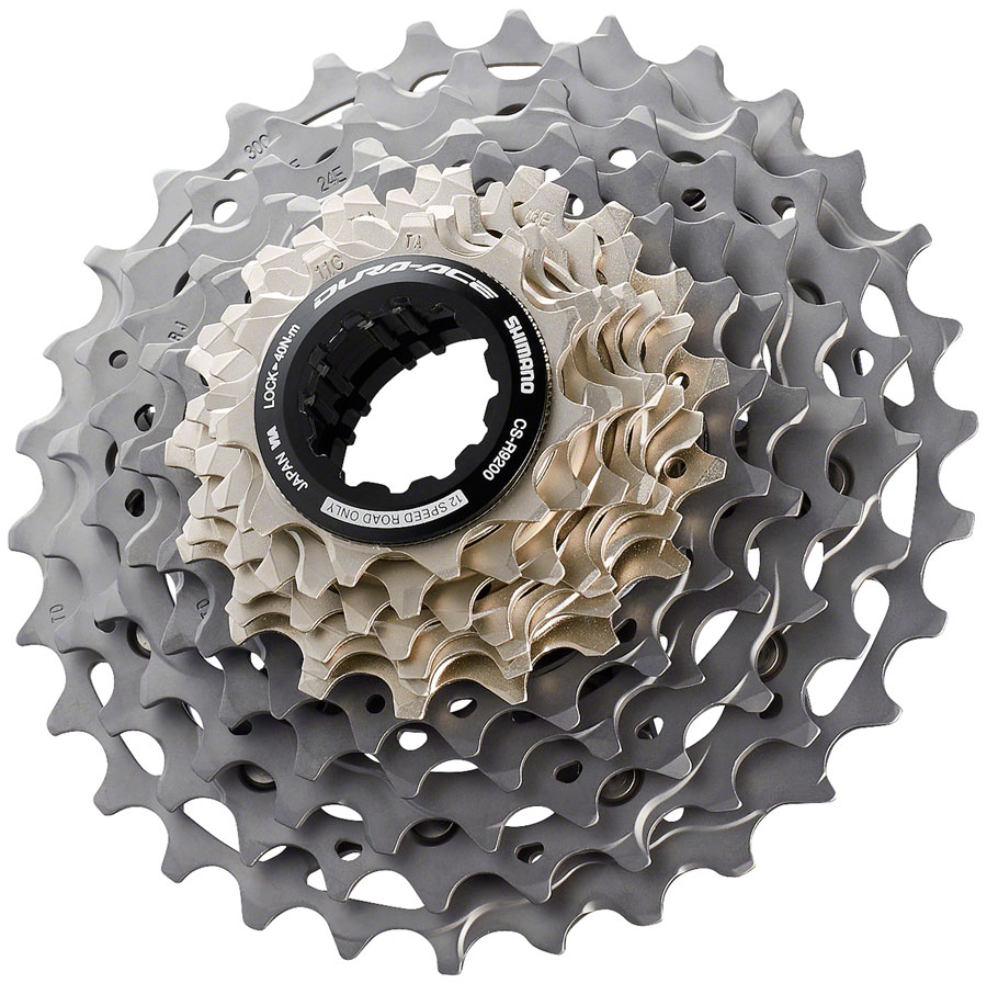 シマノDURA-ACE R9200 Shimano Dura-Ace CS-R9200 Cassette - 12-Speed, 11-34t, Gray